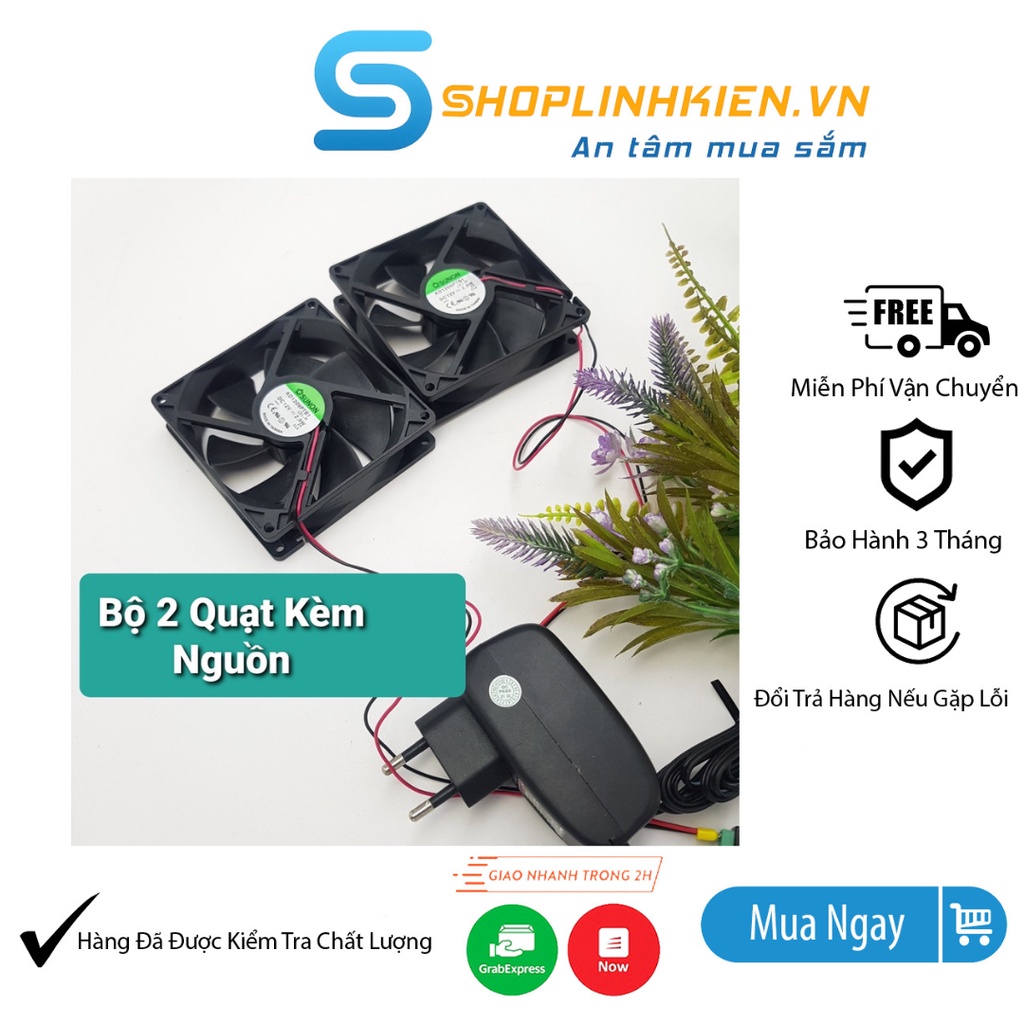 Quạt tản nhiệt 12V 9CM tốc độ 2100RPM Quạt SUNON 12V 9x9x2.5CM KD1209-Shoplinhkienm2m