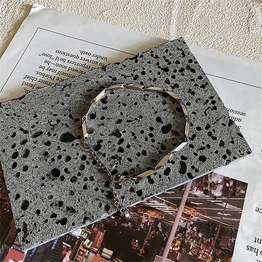 Vòng Tay Thép Không Gỉ Mới Sáng Tạo Phong Cách Hip hop Có Thể Điều Chỉnh Cho Nam