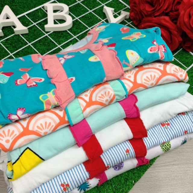 HOT [HOT SALE] Đồ bộ cotton tay dài bé gái vải hàng VNXK cho bé 10-25kg BÉ XINH