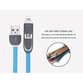 Dây cáp sạc đôi 2 trong 1 cho cả ĐT IPvà Androi