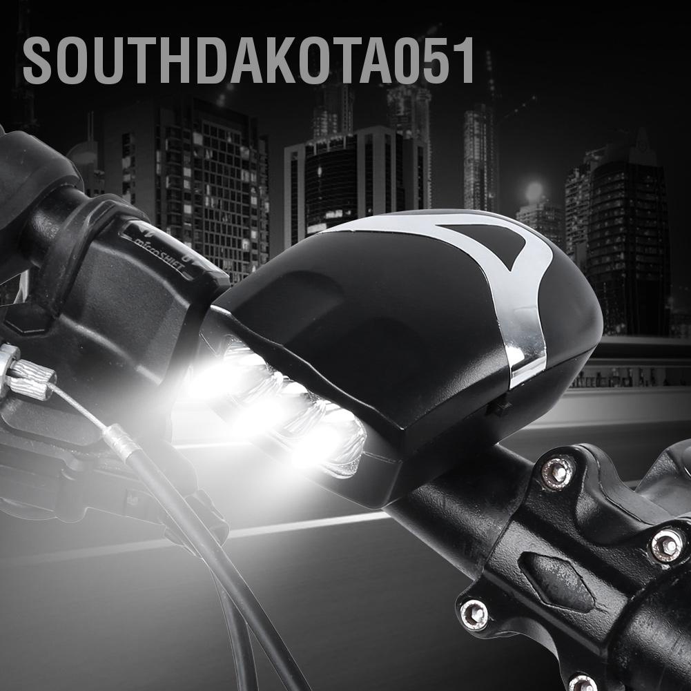 Hàng Sẵn Đèn LED gắn tay cầm xe đạp 3 bóng chống thấm nước có còi dễ mang theo khi đi ra ngoài Đèn xe đạp thể thao siêu sáng led chống nước có còi【Southdakota051】