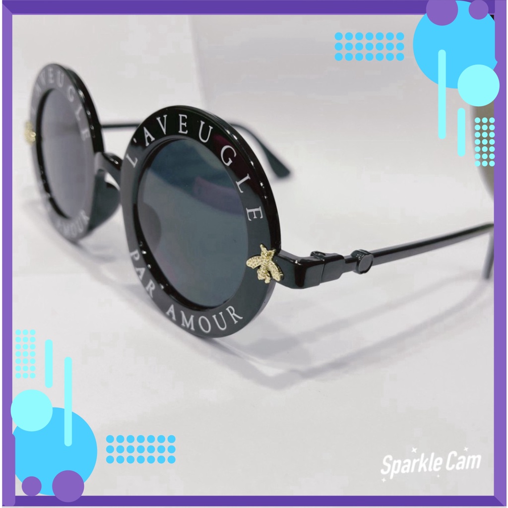 [ Freeship ] Mắt kính thời trang nam nữ, Kính râm unisex tròng tròn sang chảnh, chất liệu cao cấp mã 107