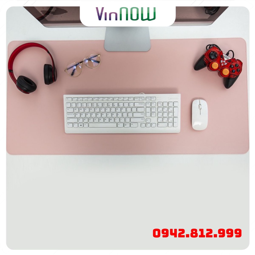 Miếng Da PU Lót Bàn Làm Việc DeskPad Cỡ Lớn 120x60, 120x50, 100x50, 80x40 Kiêm Tấm Lót Chuột Size Lớn