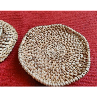 Lót ly,  lót chén bằng mây guột (10, 13,16cm)