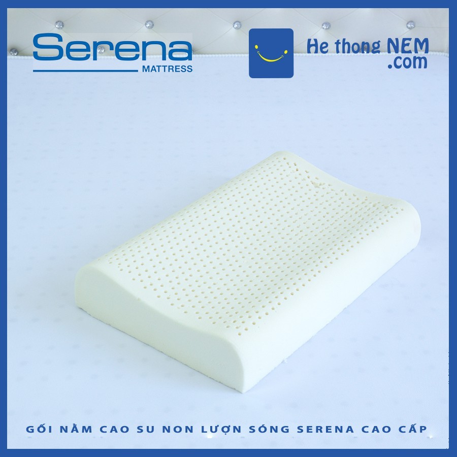 Gối Cao Su Non Lượn Sóng Cho Người Lớn SERENA Goi Cao Su Non Gối Ngủ Cao Su