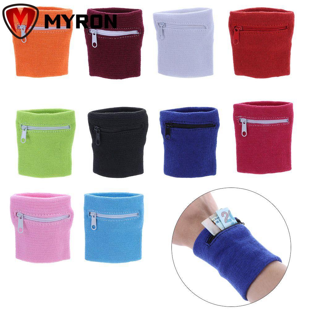 MYRON Outdoor Sport Wrist Purse Bag Bike With Zipper Sports Wristband Travel Running Gym Running Key Pocket Wrist Protection Sports Bag/Multicolor