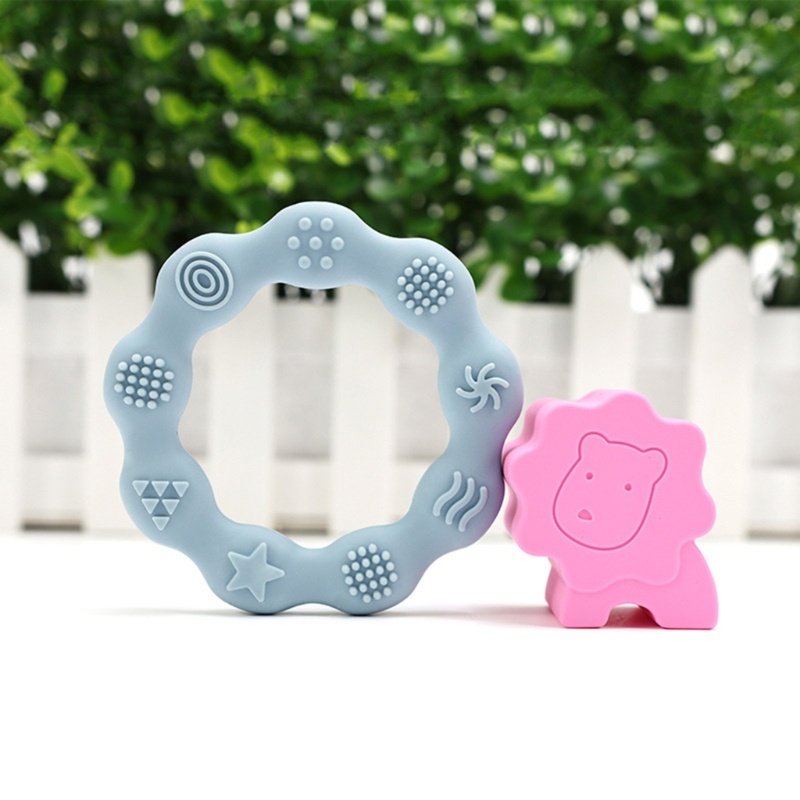 Đồ Chơi Ngậm Nướu Hình Vòng Tay Hoạt Hình Bằng Silicone Dành Cho Em Bé