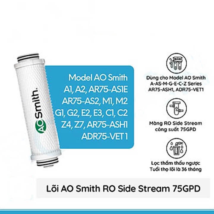 Lõi lọc nước cho máy AOSMITH E2,E3