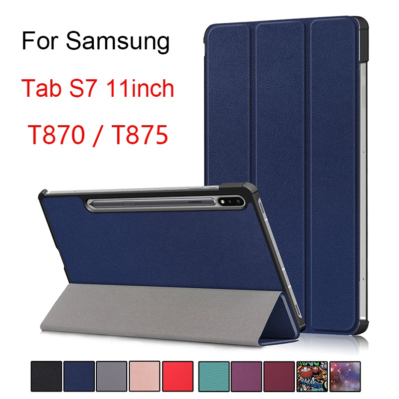 Bao da PU có giá đỡ cho Samsung TAB S7 11inch T870 T875 Smart