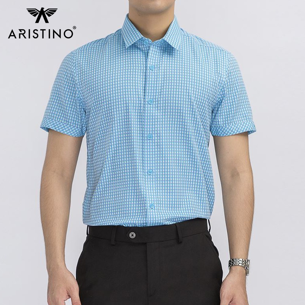 Áo sơ mi nam ngắn tay Aristino ASS062S8 phom Slim fit | BigBuy360 - bigbuy360.vn