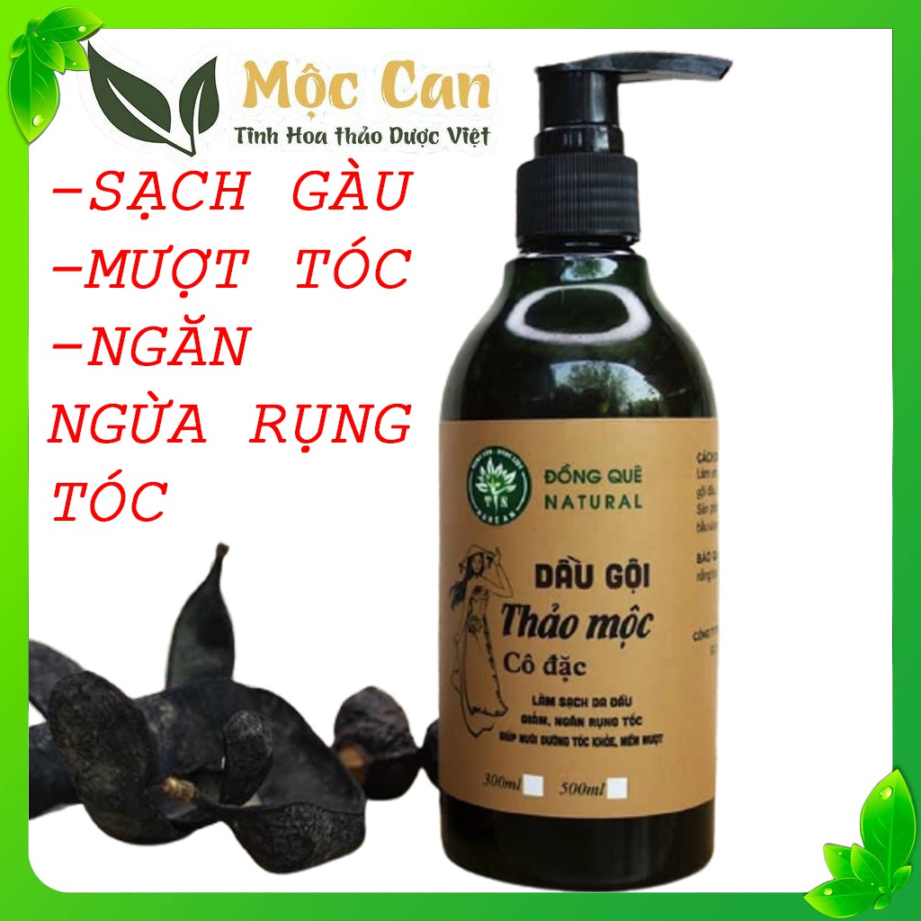 Dầu gội bồ kết cô đặc  Dầu gội thảo dược sạch gàu, nấm ngứa, chống, ngăn rụng tóc, mọc tóc  500ML