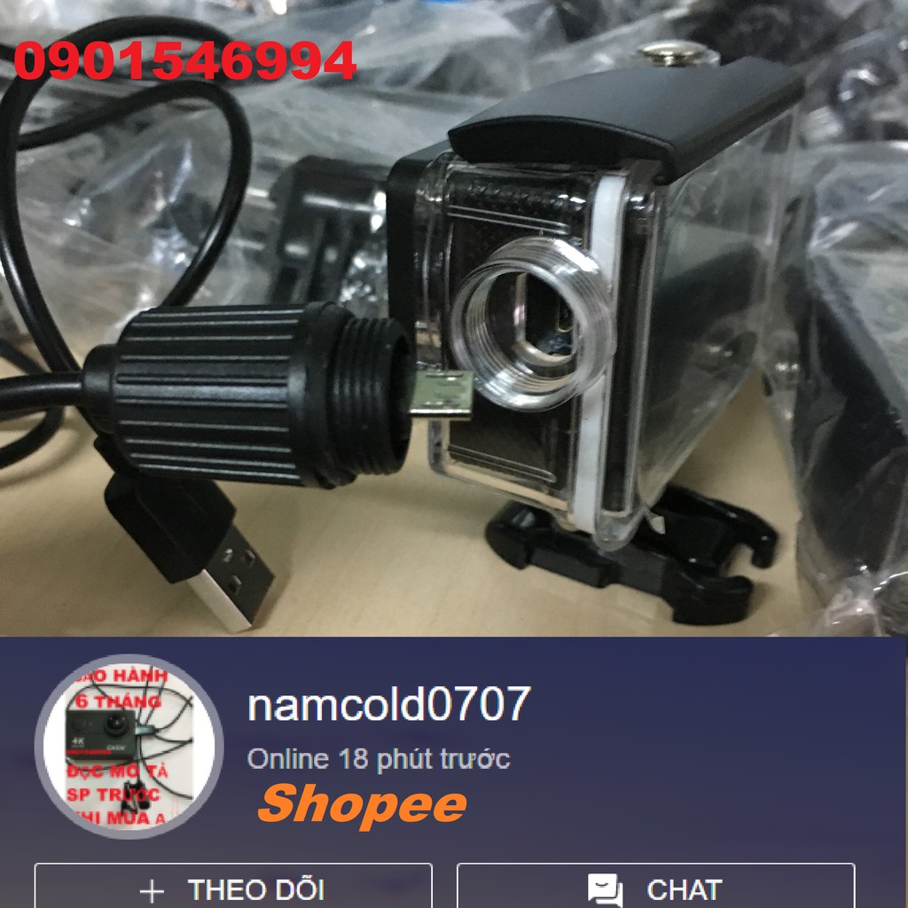 Vỏ chống nước sạc được cho camera hành trình eken h9r | BigBuy360 - bigbuy360.vn