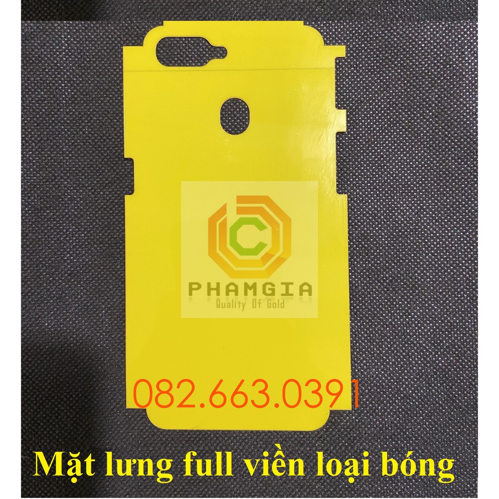 Dán PPF bóng, nhám cho Oppo A12/ A5S màn hình, mặt lưng, full lưng viền siêu bảo vệ