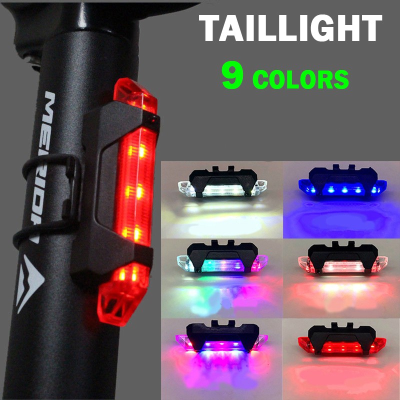 Đèn LED tín hiệu gắn phía sau đuôi xe đạp chuyên dụng tiện lợi