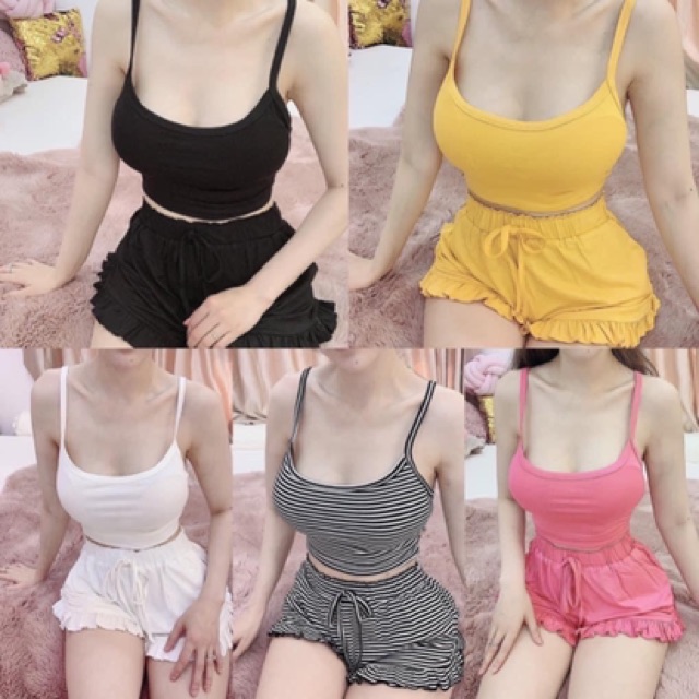 Bộ áo dây quần bèo hàng đẹp Hanna