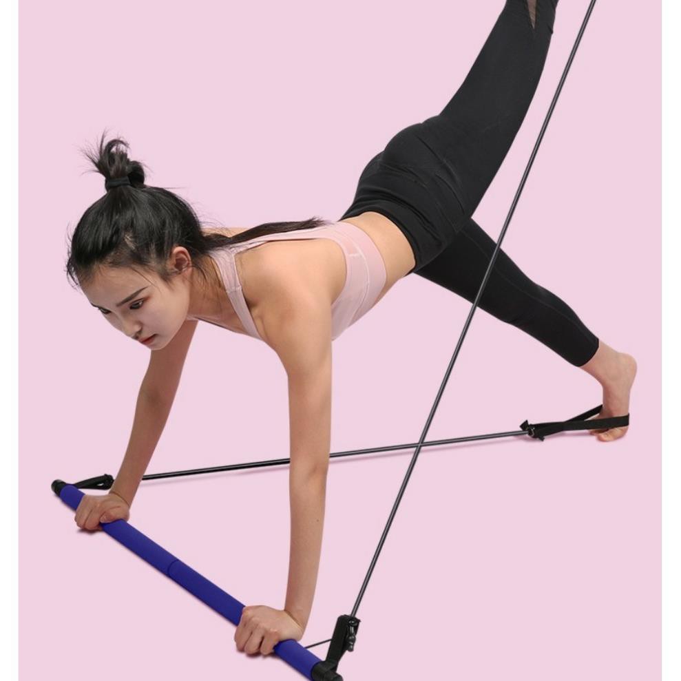 Thanh Tập Pilates Có Dây Kháng Lực Tập Tay Lưng Ngực Mông Chân Đùi Toàn Thân Đa Năng Cao Cấp ANN GYM STORE