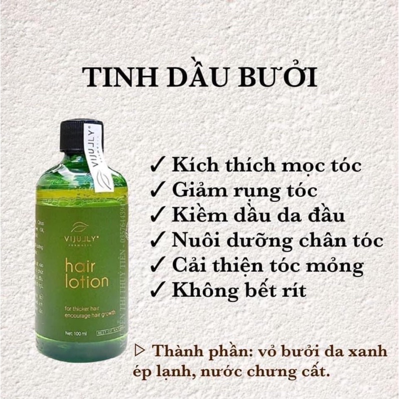 [CHÍNH HÃNG] Tinh dầu bưởi Vijully mọc tóc nhanh, từ thiên nhiên, dùng được cho cả nam và nữ