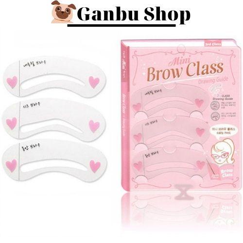 Bộ 3 Khuôn Kẻ Lông Mày Mini Brow Class 3 Kiểu Khác Nhau