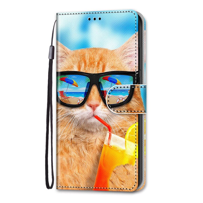 Dễ Thương Bao Da Điện Thoại Nắp Lật Kèm Ví Hình Động Vật Cho Motorola Moto G8 Plus G7 Power G6 Play Etui Moto One Macro E6 Play E5 E4 Plus Ốp