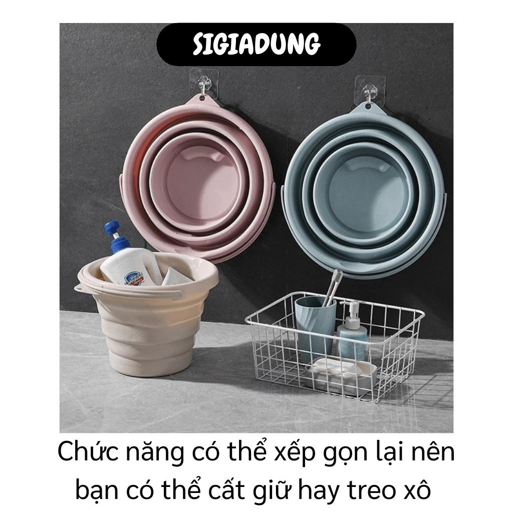 [SGD] Xô Gấp Gọn - Xô, Chậu Gấp Gọn Thông Minh Không Lo Vỡ, Dung Tích 5L, Có Móc Treo 9434