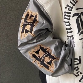 Áo Khoác Bóng Chày Dáng Rộng Có Thêu Chữ Phong Cách Châu Âu áo khoác hai màu đen trắng