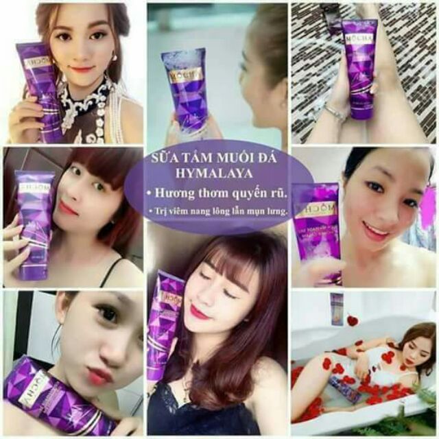 SỮA TẮM MUỐI ĐÁ HYMALADA.TRỊ VIÊM CHÂN LÔNG.MỤN LƯNG