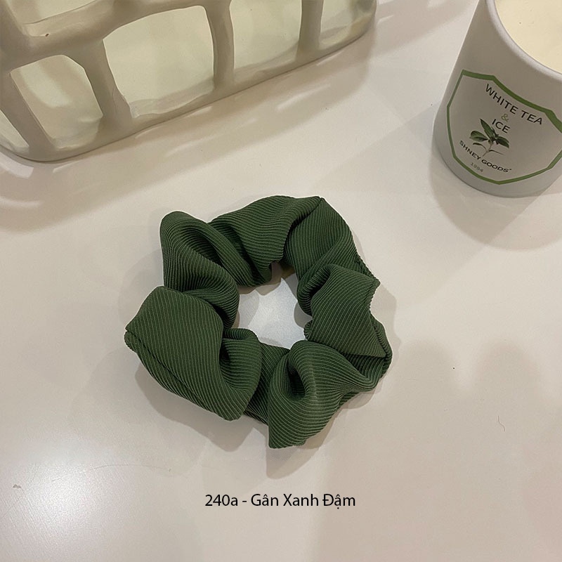 (0240) Scunchies Và Băng Đô Tone Xanh Lá Năng Động Xu Hướng