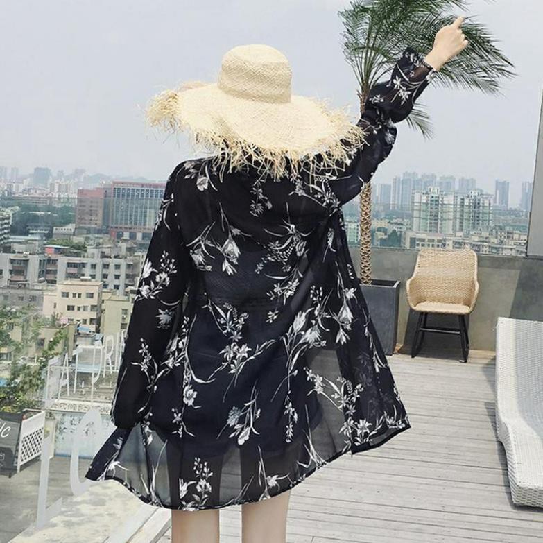 Áo choàng đi biển, Kimono áo choàng voan dài trắng mặc ngoài bikini đi biển đẹp ་ | BigBuy360 - bigbuy360.vn