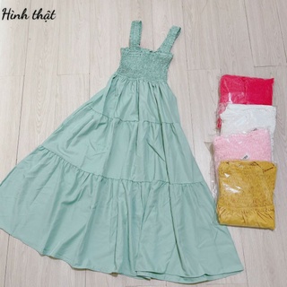Đầm maxi dây xoè