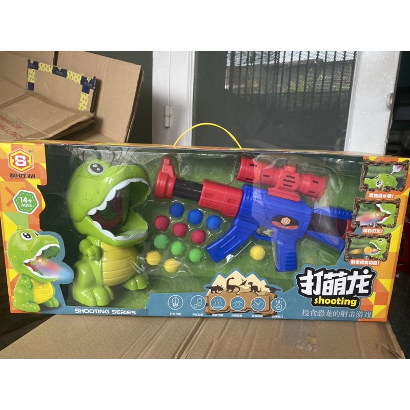 Đồ chơi hít xốp khủng long bắt bóng, hít xốp tròn