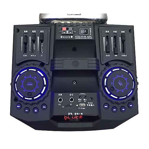 loa kéo karaoke DJ K5 gia rẻ có 2 micro bass lớn- màn hình đèn led DJ