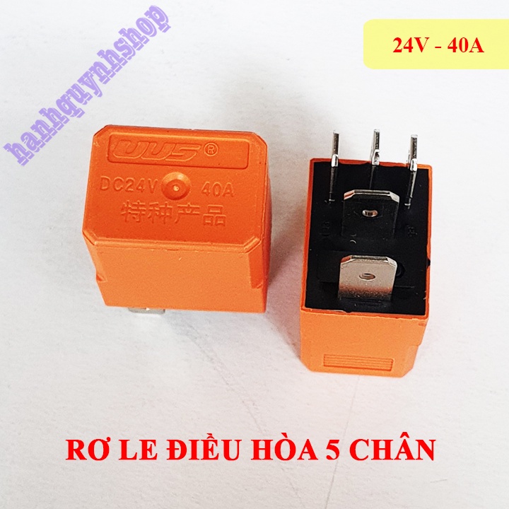 Rơ le điều hòa ô tô 5 chân 12V 40A hoặc 24V 40A màu cam loại 1 (giá bán 1 cái)