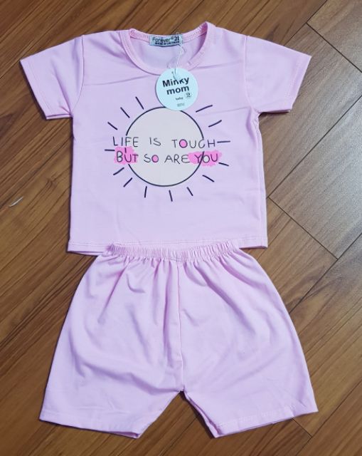 [CAO CẤP] [HÀNG LOẠI 1] Bộ MINKY MOM Cộc Tay Cotton 4 chiều in Hình siêu yêu cho bé trái/gái