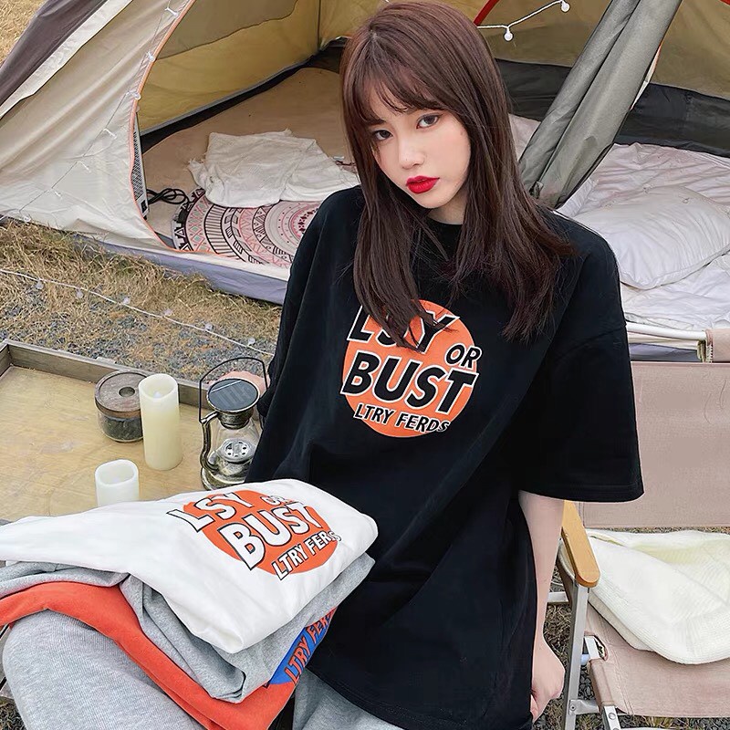 Áo phông unisex tay lỡ form rộng BUST, áo thun phong cách freesize chất đẹp mùa hè - anhduongshop87
