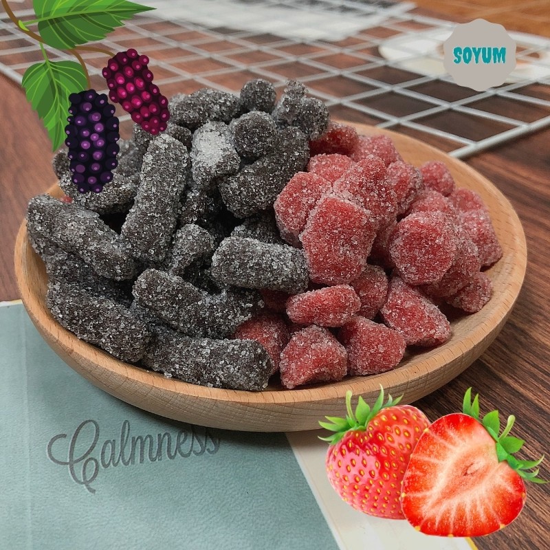 Kẹo dâu tằm mix 2 vị 450g đồ ăn vặt Soyum vừa ngon vừa rẻ