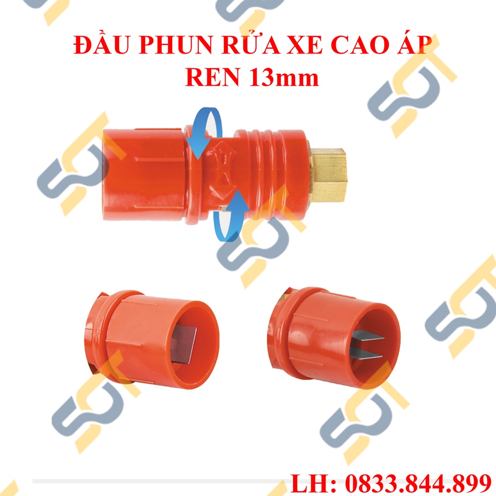 Béc phun rửa xe, béc phun áp lực cao ren trong 13mm