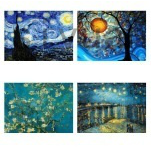 Bộ tranh đính đá 5d tự làm hình tranh van gogh trang trí nhà cửa
