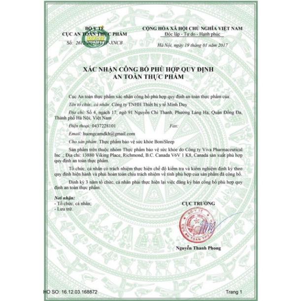 Hiệu quả số 1-Bonisleep- Giảm căng thẳng thần kinh, an thần