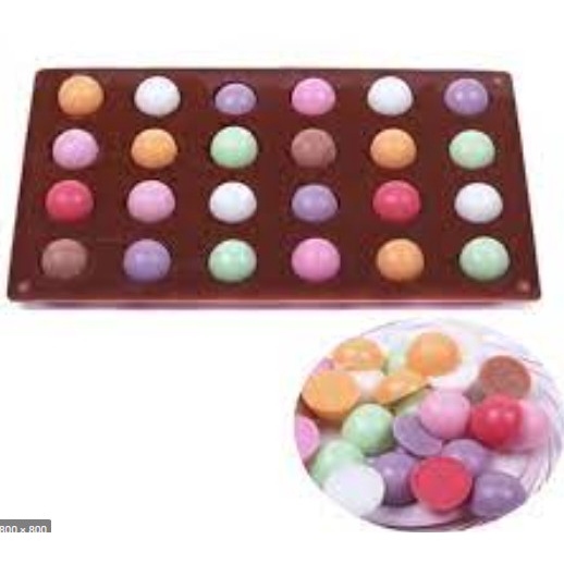 Khuôn đổ socola 24 lỗ bán cầu