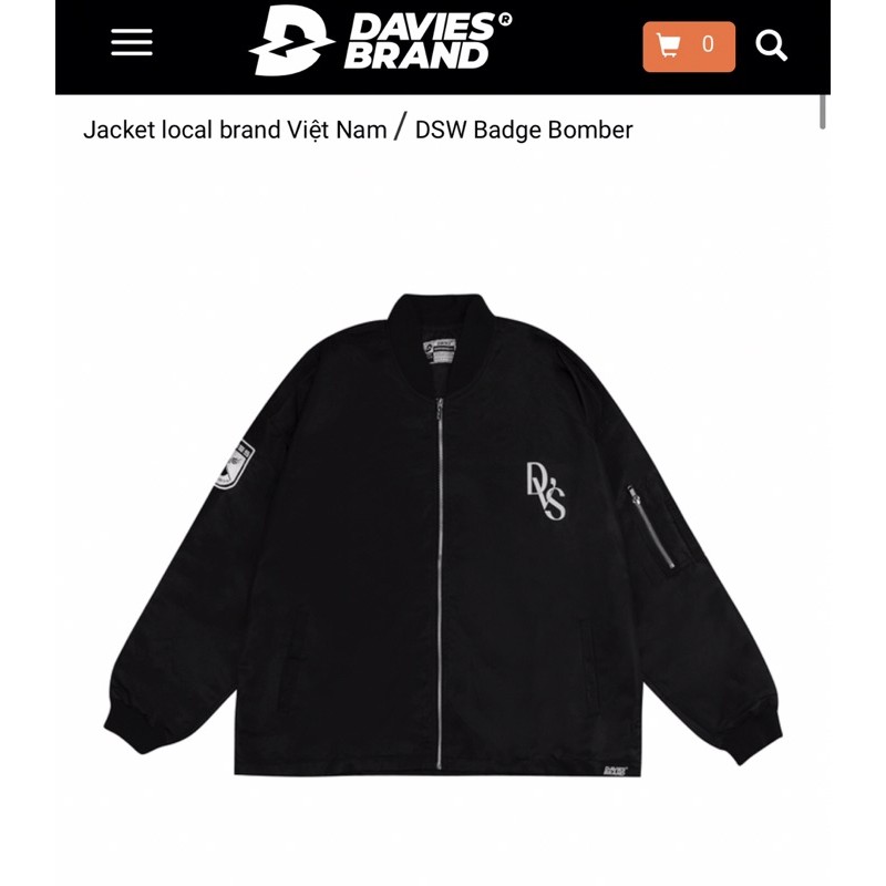 Áo DSW BADGE BOMBER Davies size L