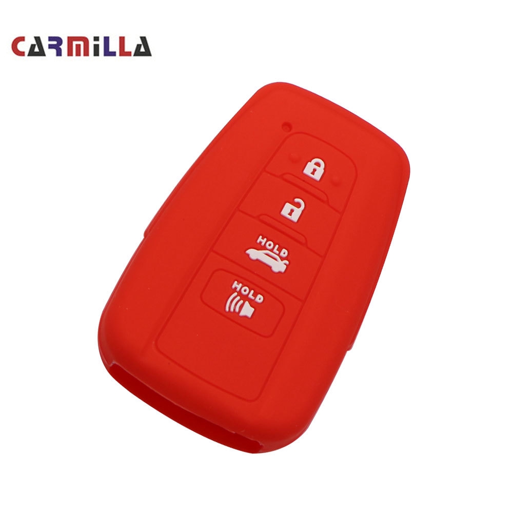 Vỏ Silicone Bảo Vệ Chìa Khóa Điều Khiển Từ Xa Cho Toyota Camry CHR Corolla RAV4 Avalon Land Cruiser Prado Prius 2017 2018 2019
