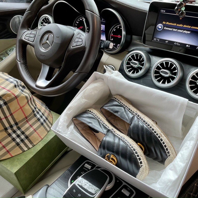 Giày slipon trần chỉ V viền cói G C fullbox | BigBuy360 - bigbuy360.vn