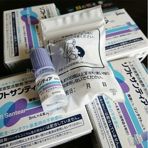 Nước Nhỏ Mắt Êm dịu Giảm Mỏi Mắt, Khô Mắt Soft Santear Nhật Bản 5ml/ 12ml Lọ