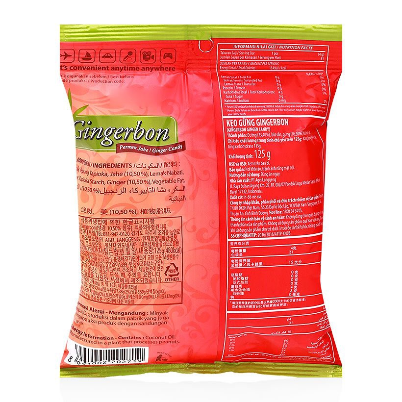 Kẹo Gừng Dẻo Gingerbon 125g