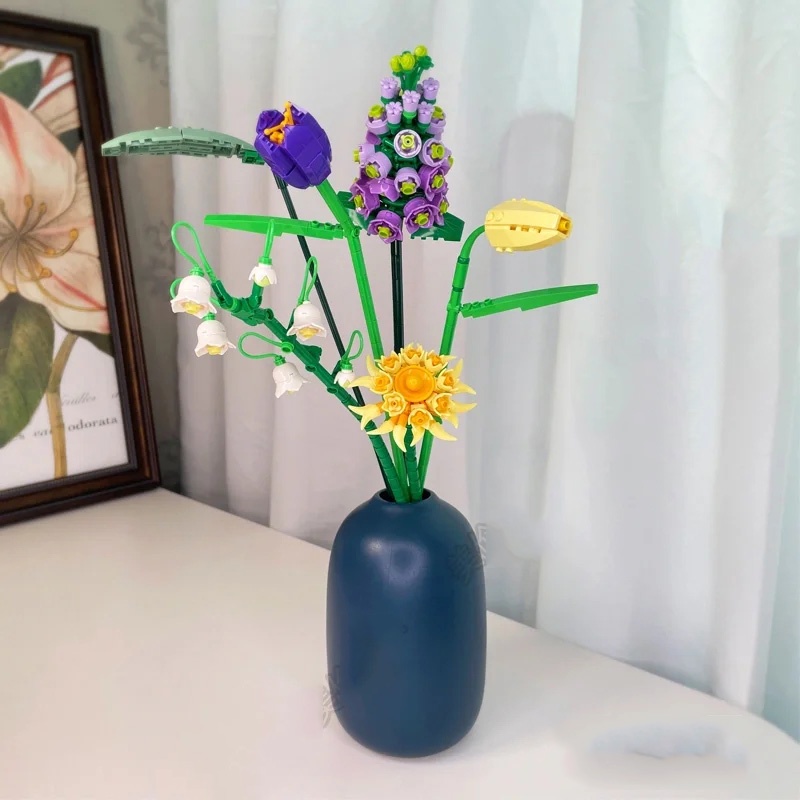 Bộ lắp ráp hoa hãng Loz mô hình bó hoa mã 1657,1658,1659,1670,1671, 1672