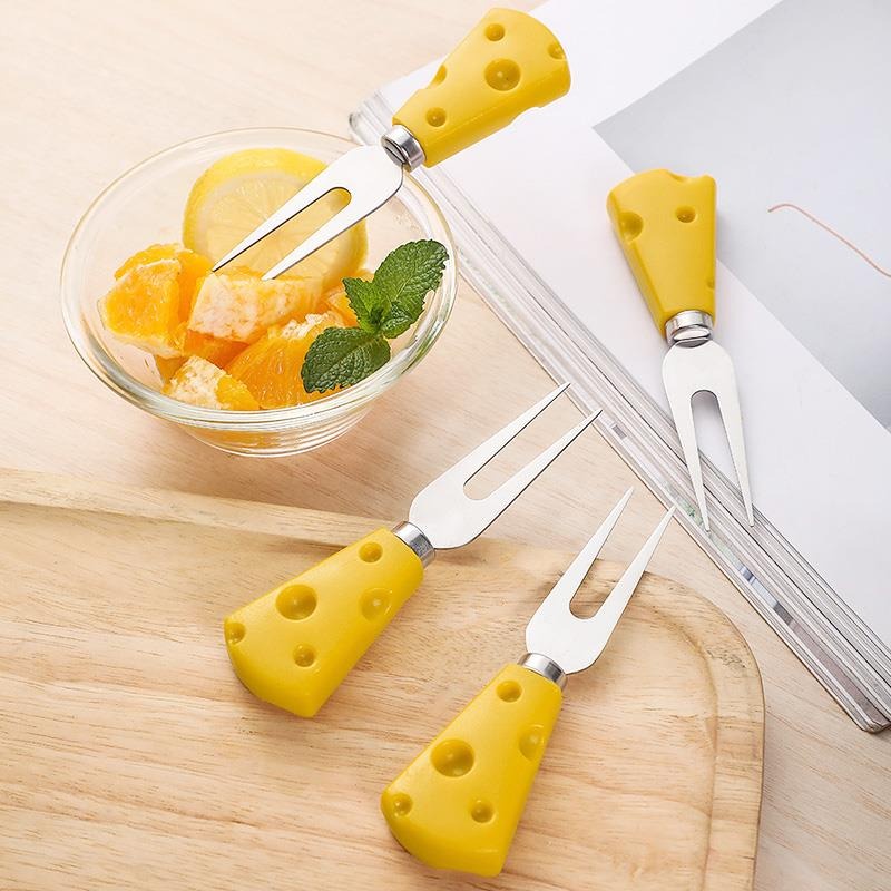Dĩa Ăn Hoa Quả Inox Phô Mai Decor Văn Phòng Cute