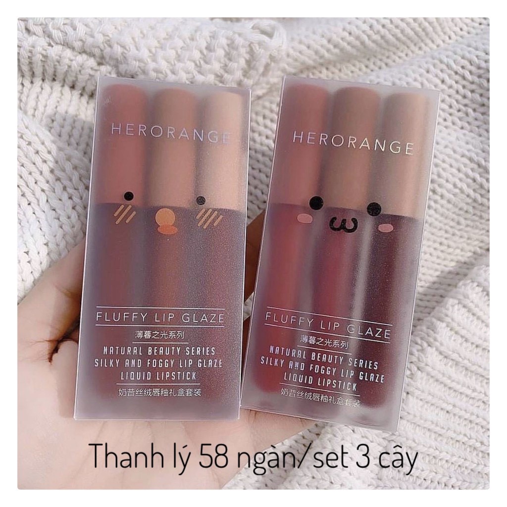 Set 3 Son Kem Lì Her Orange Nội Địa Trung