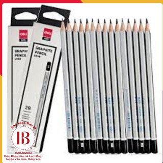 Bút chì bạc cao cấp DELI - U24910, hộp 12 cây, chì luyện chữ cho bé lớp 1