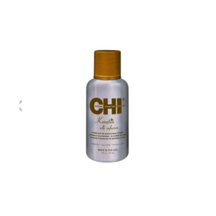 TINH CHẤT DƯỠNG TÓC Cao cấp CHI Keratin Silk Infusion màu vàng 15ml