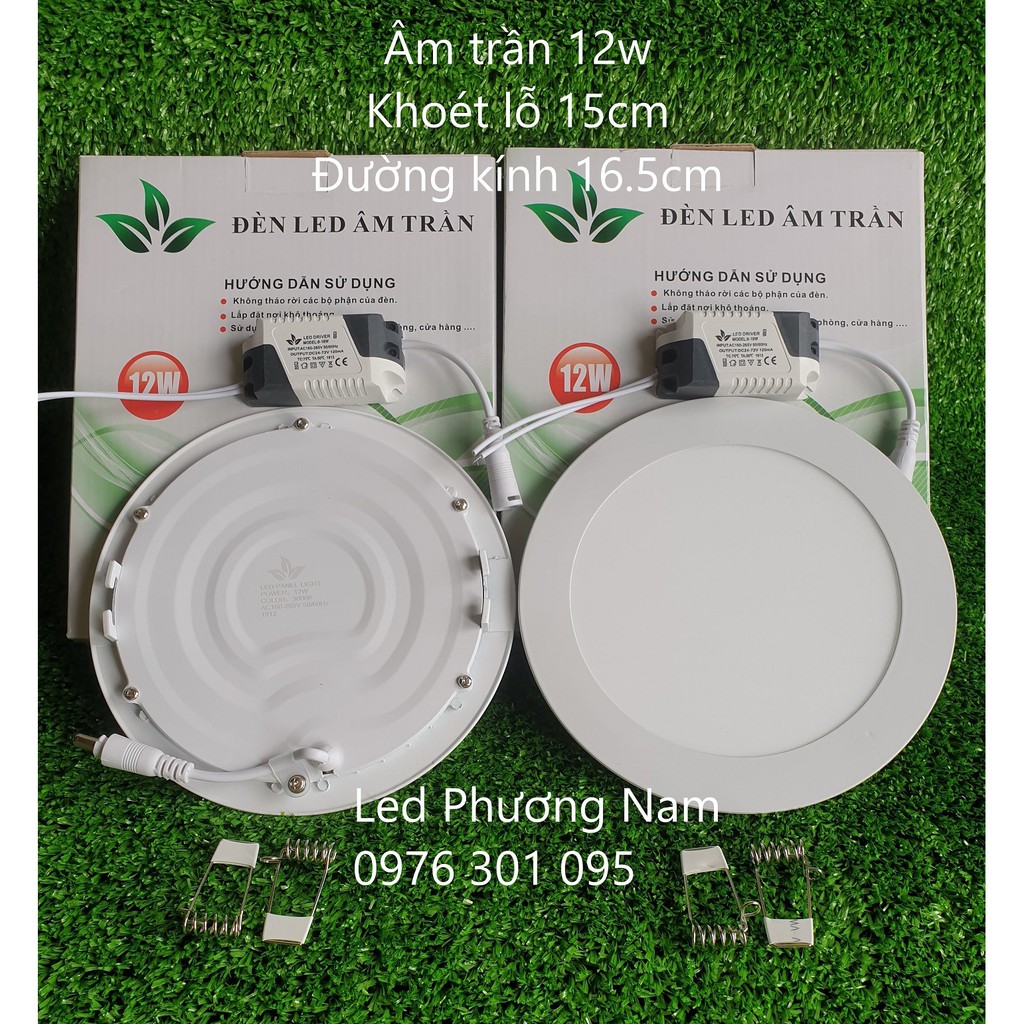  Đèn Led Panel Âm Trần Tròn 3w - > 24w